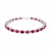 New ✨ Unbranded Sterling Silver Lab-Created Ruby Bracelet ⌛