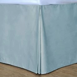 Deals 🎉 Unbranded Cottonpure Solid Color Cotton Bed 👗 Skirt Blue 😍