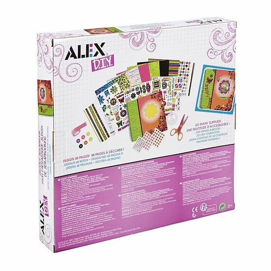 Buy ⌛ Unbranded ALEX DIY Groovy 48-Page Children's Scrapbook Kit Hardcover Book & Over 400 Supplies! ❤️ - Image 3