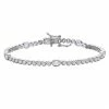 Discount 😉 Unbranded Sterling Silver Round & Oval Cubic Zirconia Tennis Bracelet 🌟