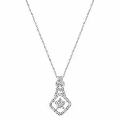 Top 10 🎉 Unbranded Sterling Silver 1/4 Carat T.W. Diamond Star Pendant Necklace 🥰