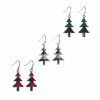 Discount 🛒 Unbranded Silver-Tone Fabric Trio 🎄 Christmas Tree Earring Set ❤️