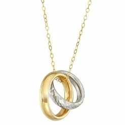 Wholesale 💯 Unbranded 10k Gold Two Tone Double Band Necklace 🌟