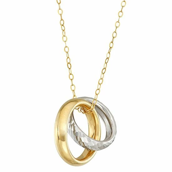 Wholesale 💯 Unbranded 10k Gold Two Tone Double Band Necklace 🌟