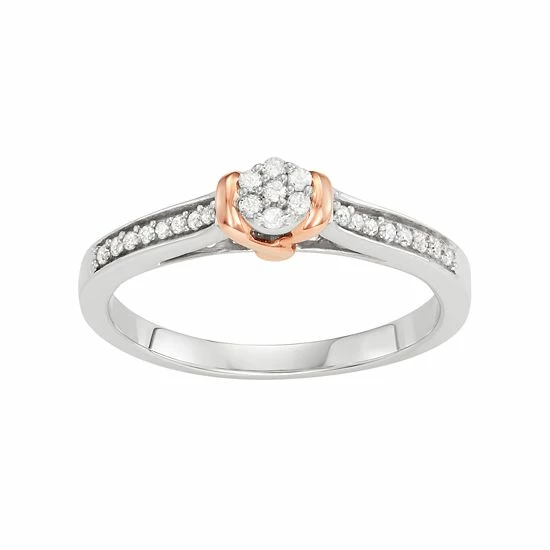 Cheap ๐ Unbranded Two Tone 10k White Gold 1/6 Carat T.W. Diamond Cluster Ring โ๏ธ