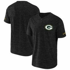 Cheap 🎉 Unbranded Men's NFL X Darius Rucker Collection By Fanatics Black Green Bay Packers Slub Henley T-Shirt 👍
