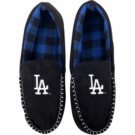 Budget ๐ Unbranded Men's FOCO Los Angeles Dodgers Team Logo Flannel Moccasin Slippers ๐