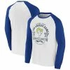 Wholesale 🛒 Unbranded Men's NFL X Darius Rucker Collection By Fanatics White/Royal Los Angeles Rams Vintage Raglan Long Sleeve T-Shirt 👏