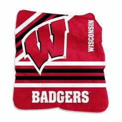 Coupon 🛒 Unbranded Wisconsin Badgers 50'' X 60'' Team Plush Raschel Throw Blanket 🔥
