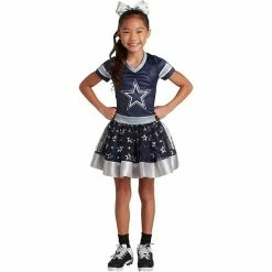 Best reviews of 👏 Unbranded 👧 Girls Youth Navy Dallas Cowboys Tutu Tailgate Game Day V-Neck Costume 🥰