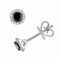 Best Pirce 😉 Unbranded 14k White Gold 1/2-ct. T.W. Black And White Diamond Stud Earrings 🎉