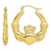 Discount 💯 Unbranded 10k Gold Polished Claddagh Hoop Earrings 😍