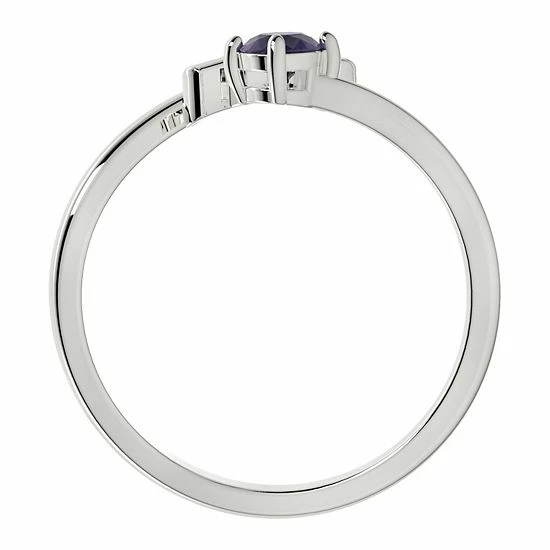 Hot Sale 🥰 Unbranded Sterling Silver Amethyst Aquarius Open Ring 😀 - Image 3