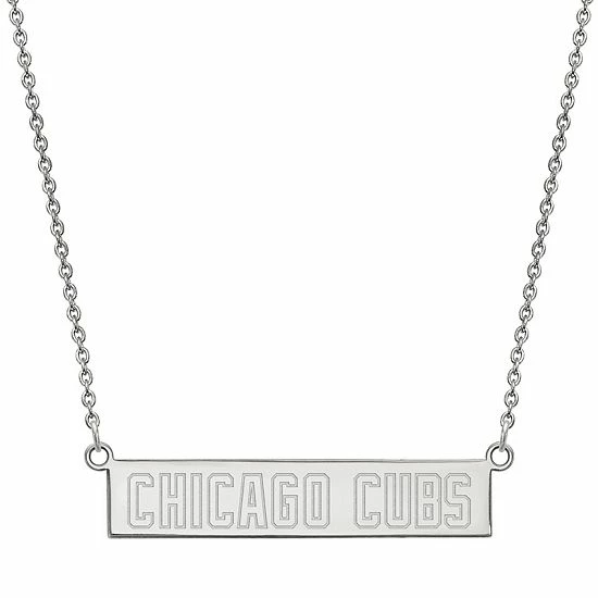 Best Sale ๐ Unbranded Sterling Silver LogoArt Chicago Cubs Small Bar Necklace ๐ - Image 3