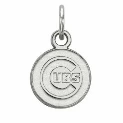 Best deal 😀 Unbranded 10k Gold LogoArt Chicago Cubs Mini Pendant White 👍