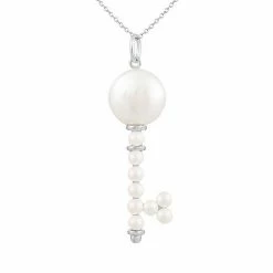 Cheapest 🥰 Unbranded Freshwater Pearl Key-Shaped Pendant Necklace 🔔