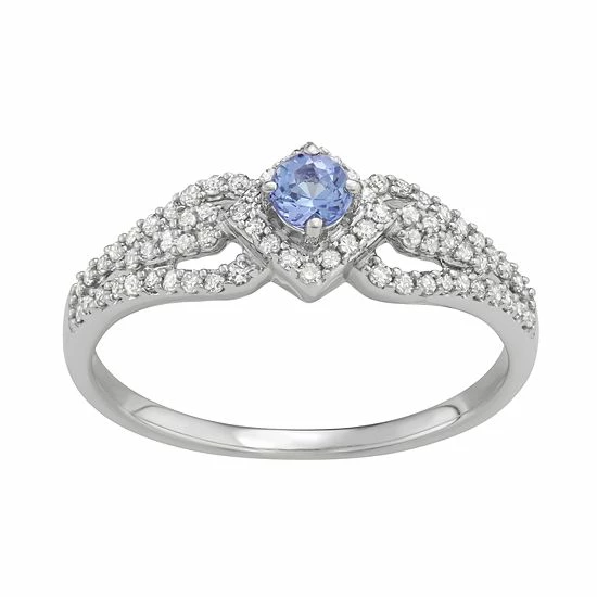 Coupon ๐ Unbranded 14k White Gold 1/3 Carat T.W. Diamond & Gemstone Square Halo Ring Emerald ๐ - Image 6