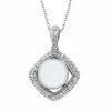 Coupon 🔥 Unbranded 14k Gold Cultured Freshwater Pearl & 1/5 Carat T.W. IGL Certified Diamond Frame Pendant White ❤️