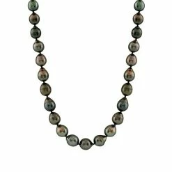 Promo 🔔 Unbranded 14k White Gold Tahitian Cultured Pearl Necklace ( 8-11 Mm) - 18 In. 🥰