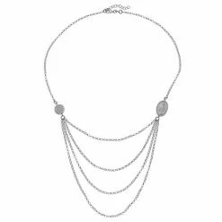 Cheap 🥰 Unbranded Sterling Silver Cubic Zirconia Mary Magdalene Swag Necklace ⭐