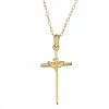 Best Sale 😍 Unbranded 10k Gold Dove Cross Pendant Necklace 👏