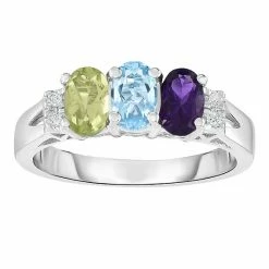 Best Pirce ✔️ Unbranded Sterling Silver Multicolor Cubic Zirconia Ring 🛒