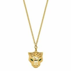 Cheapest 🧨 Unbranded Polished 14k Gold & Green Enamel Tiger Necklace ⭐