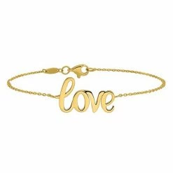 Top 10 ⌛ Unbranded 14k Gold Polished "LOVE" Bracelet 😍