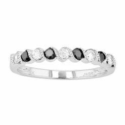 Best deal 💯 Unbranded 10k White Gold 1/3 Carat T.W. Black & White Diamond Ring 🎁