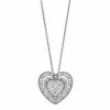 Hot Sale 🔥 Unbranded Sterling Silver 1/5 Carat T.W. Diamond Heart Pendant Necklace 😍