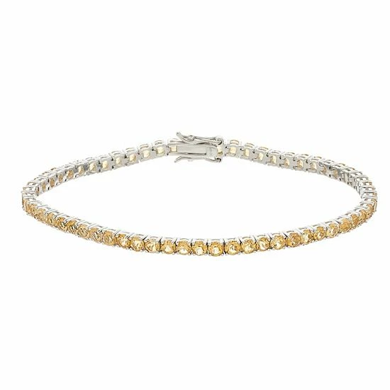 Cheapest 💯 Unbranded Sterling Silver Citrine Tennis Bracelet 😉