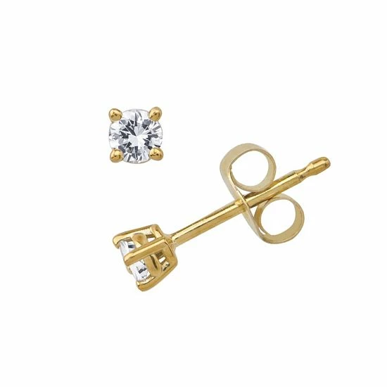 Discount ๐ Unbranded 10k Gold 1/10-ct. T.W. Diamond Stud Earrings 10k White Gold ๐ - Image 3