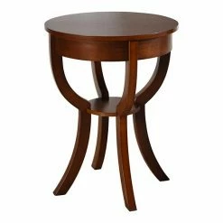 Deals 🥰 Unbranded Archer Ridge Round Side Table Dark Brown 🥰