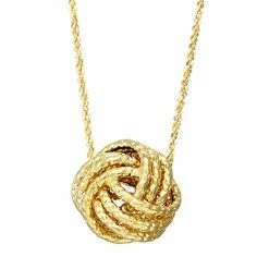 Promo 🎉 Unbranded 14k Gold Textured Love Knot Pendant Necklace 😍