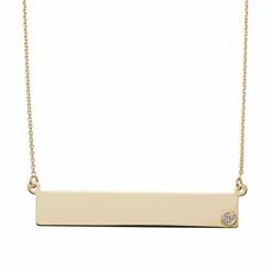 Best reviews of ❤️ Unbranded Diamond Accent 14k Gold Bar Necklace 😉