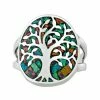 Cheapest 👍 Unbranded Sterling Silver Simulated Opal Mosaic Tree Of Life Ring 😉