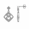 Discount 💯 Unbranded Sterling Silver Square Drop Earrings 🛒