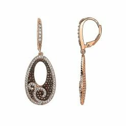 Best Pirce 😉 Unbranded 18k Rose Gold Over Sterling Silver Morganite Drop Earrings 🥰