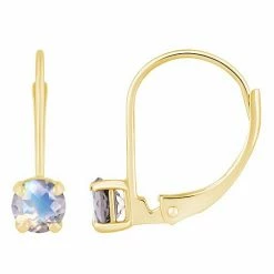 Best deal 😀 Unbranded 14k Gold Gemstone Leverback Earrings June 🌟
