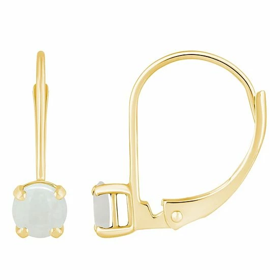 Best deal ๐ Unbranded 14k Gold Gemstone Leverback Earrings June ๐ - Image 5