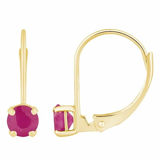 Best deal ๐ Unbranded 14k Gold Gemstone Leverback Earrings June ๐ - Image 9