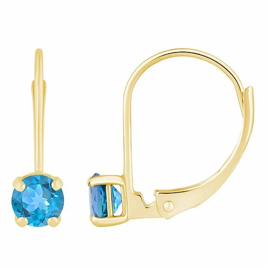 Best deal ๐ Unbranded 14k Gold Gemstone Leverback Earrings June ๐ - Image 10