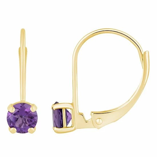 Best deal ๐ Unbranded 14k Gold Gemstone Leverback Earrings June ๐ - Image 11