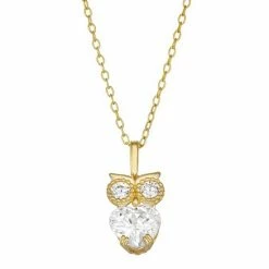 Cheapest ✨ Unbranded 10k Gold Cubic Zirconia Owl Pendant 🎁