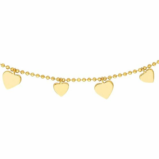 Buy ❤️ Unbranded 14k Gold Dangle Heart Charm Adjustable Necklace 🧨 - Image 2