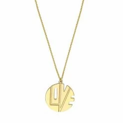 Top 10 ✔️ Unbranded 14k Gold "LOVE" Cut-Out Medallion Adjustable Necklace 💯