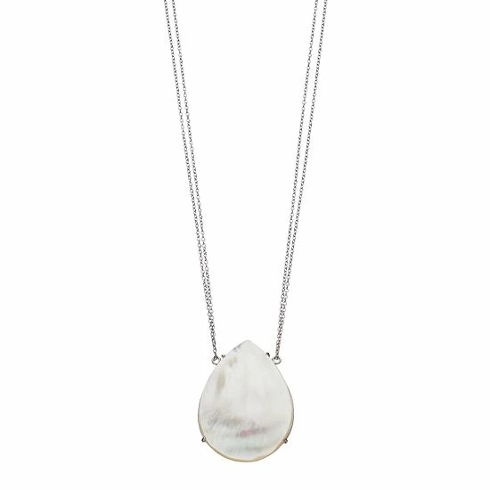 New ๐ฅ Unbranded Sterling Silver ๐ฉ Mother-of-Pearl Teardrop Necklace ๐