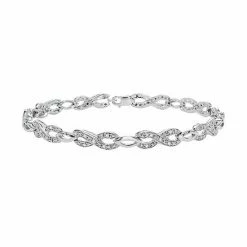 Best deal 👍 Unbranded Sterling Silver 1/3 Carat T.W. Diamond Infinity Bracelet 🔥