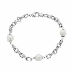 Wholesale 💯 Unbranded Sterling Silver Freshwater Cultured Pearl Bracelet 🌟