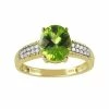 Promo ⭐ Unbranded 14k Gold Peridot & 1/10 Carat T.W. Diamond Ring 🎉